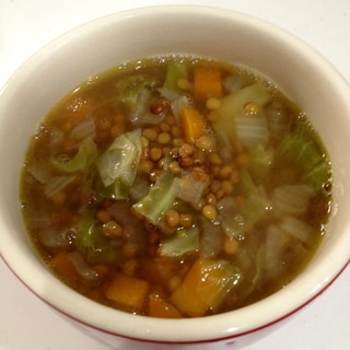栄養満点☆レンズ豆スープ